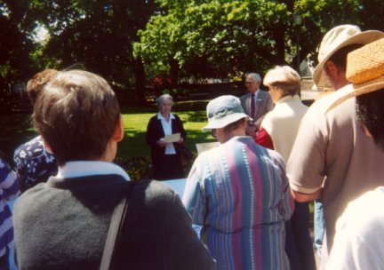 Jean Hearn speaks to Launceston Peace Action Network November 11 2001